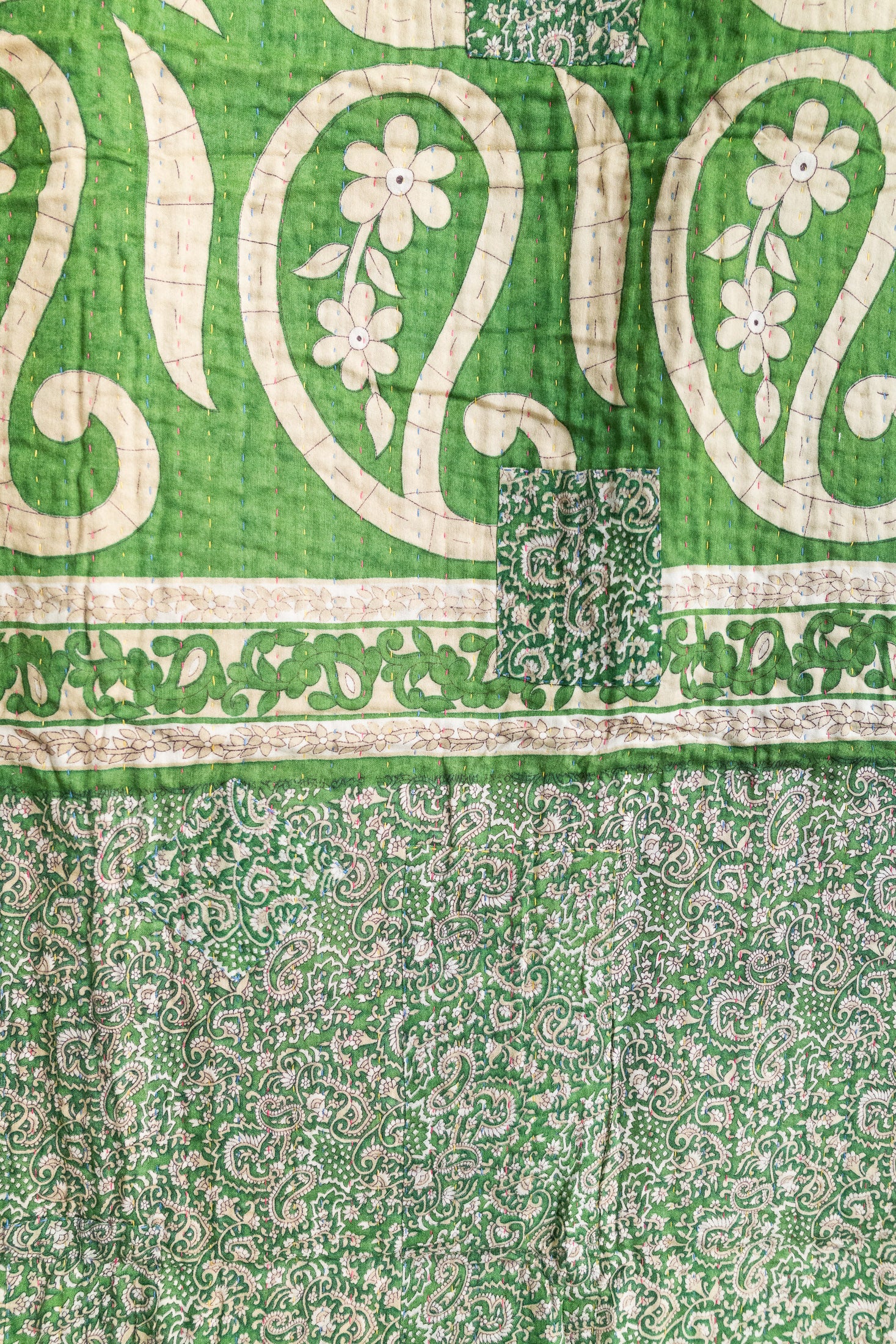 Yuletide Holiday Kantha Blanket