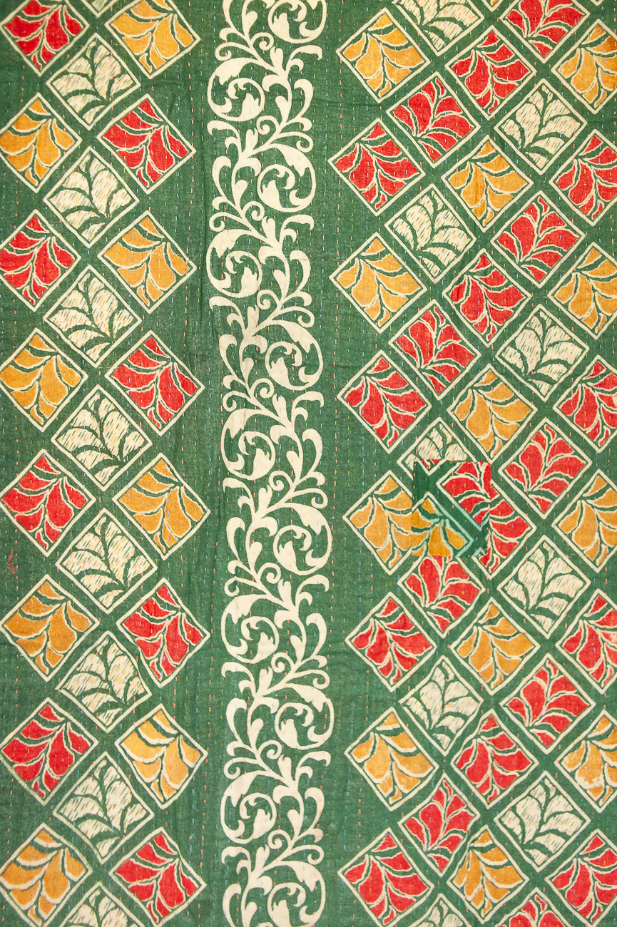 Wintergreen Kantha Christmas Throw