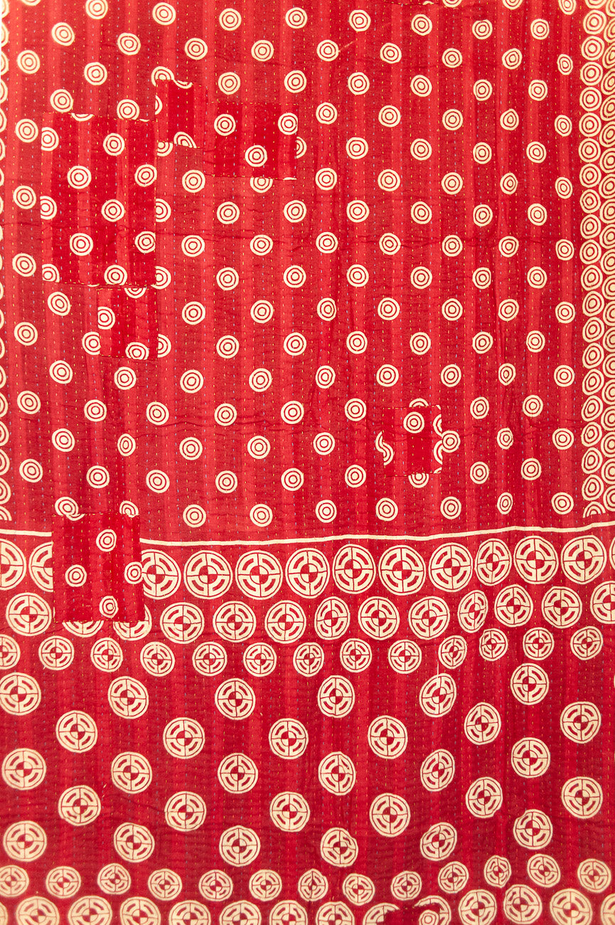 Wintergreen Kantha Christmas Throw