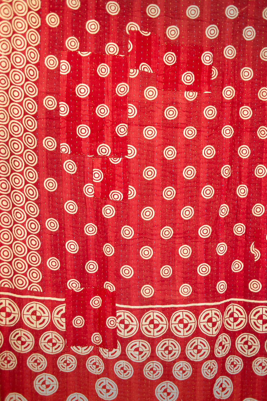 Wintergreen Kantha Christmas Throw