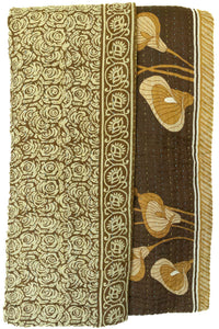 Kantha Throw Bed Quilt
