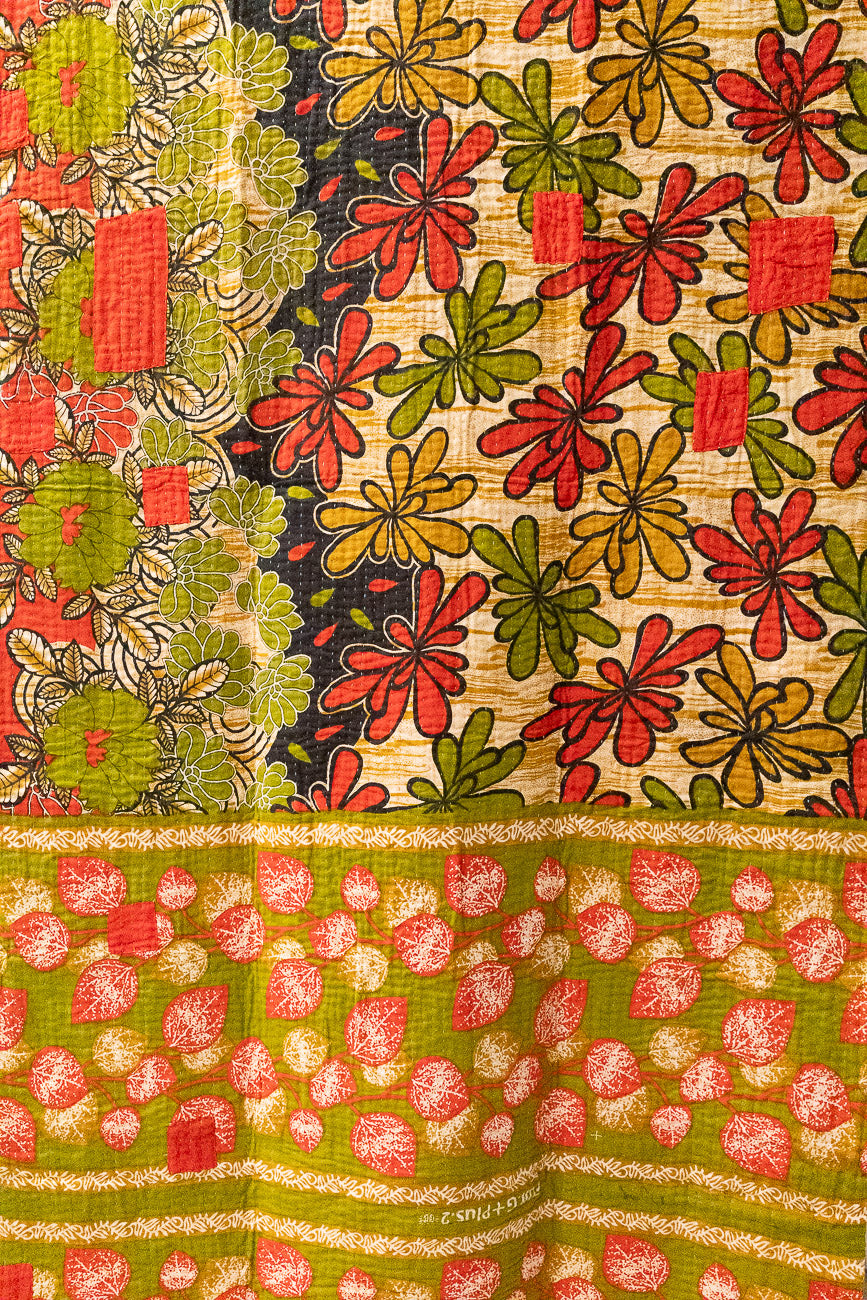 Wrapped Kantha Christmas Throw