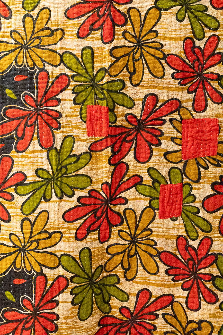 Wrapped Kantha Christmas Throw