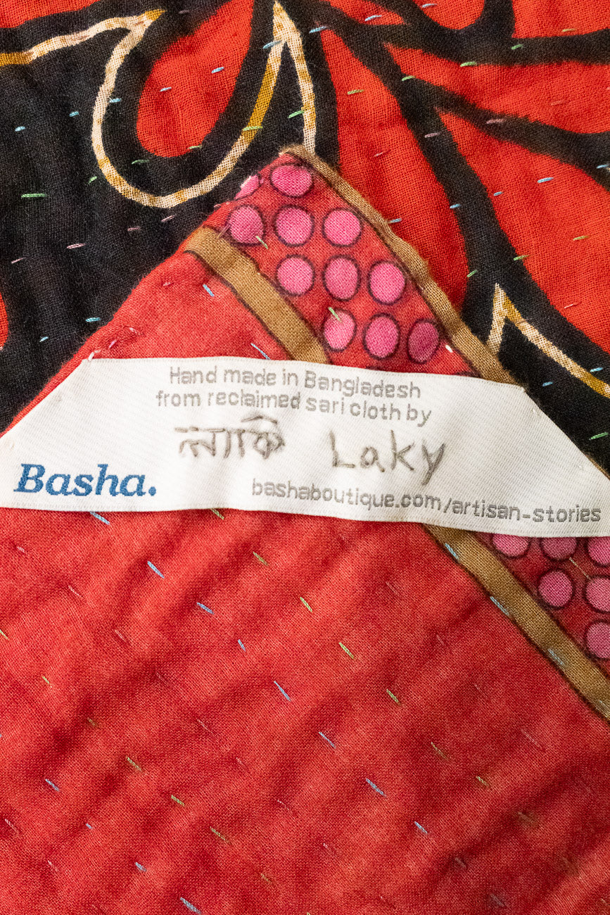 Wrapped Kantha Christmas Throw