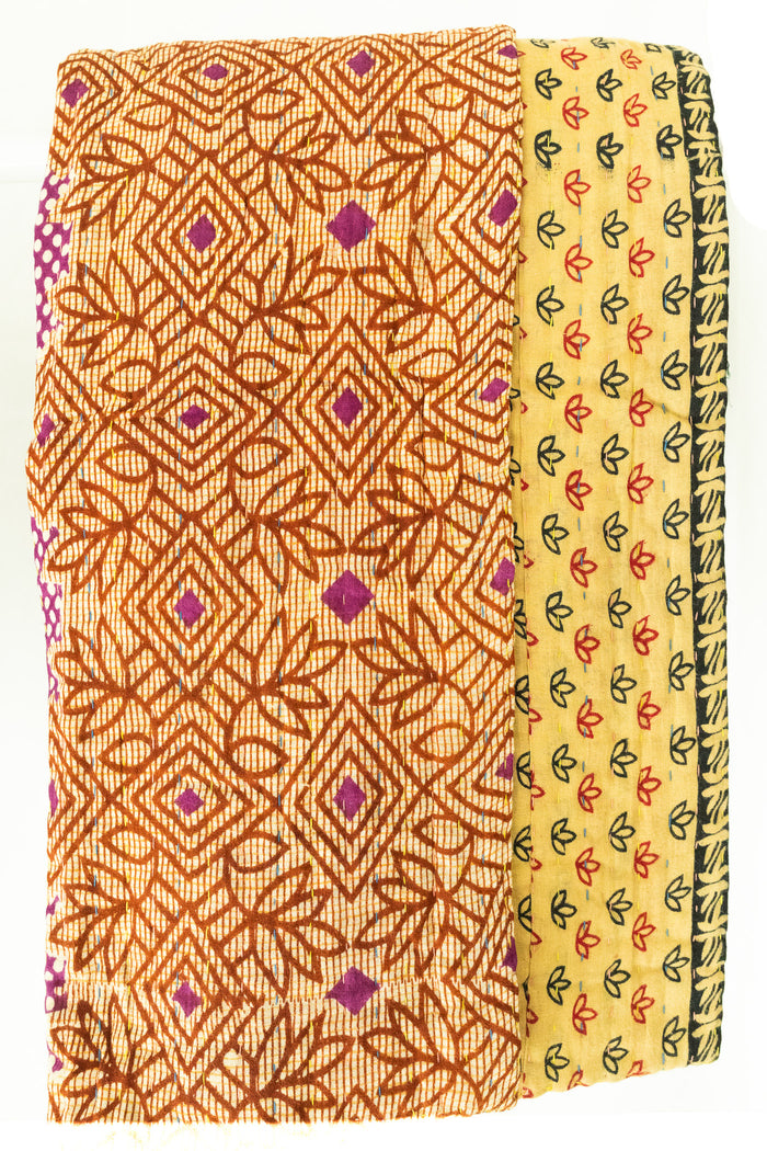 Writer Kantha Throw Blanket