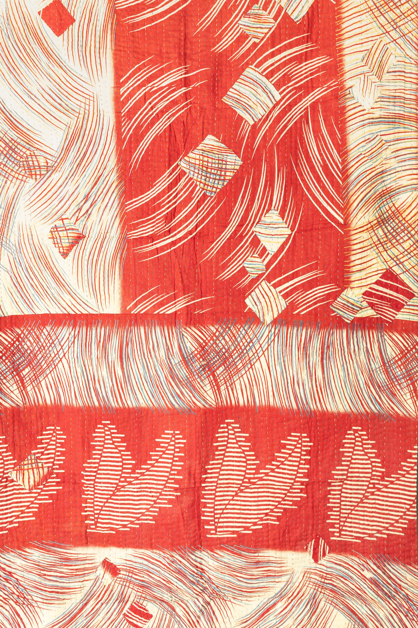 Yearning Kantha Throw Blanket