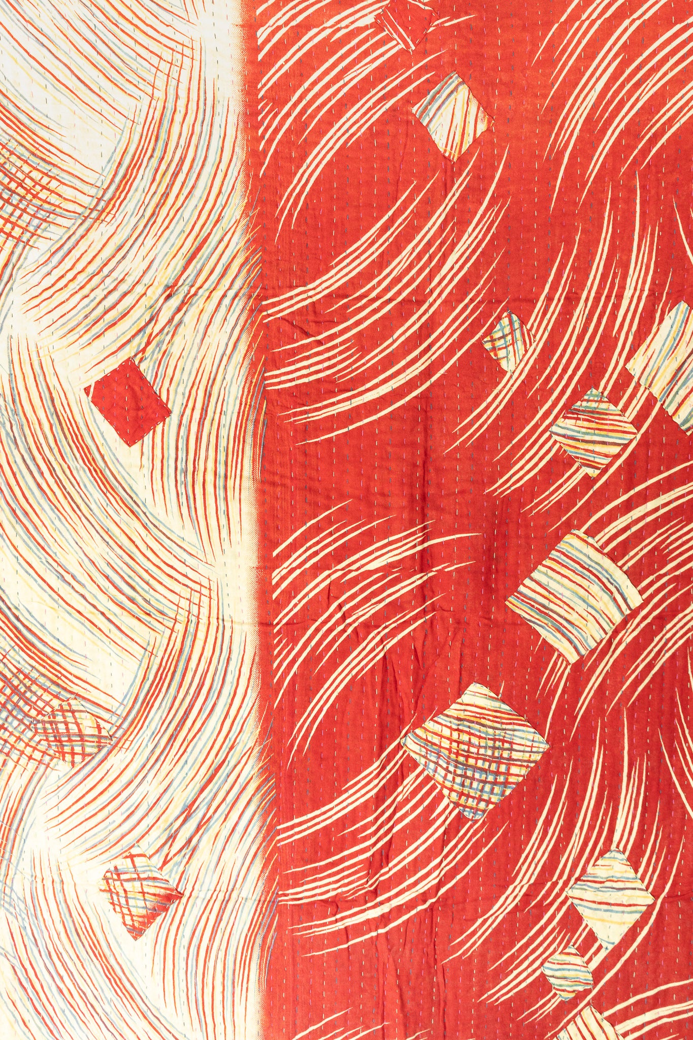 Yearning Kantha Throw Blanket
