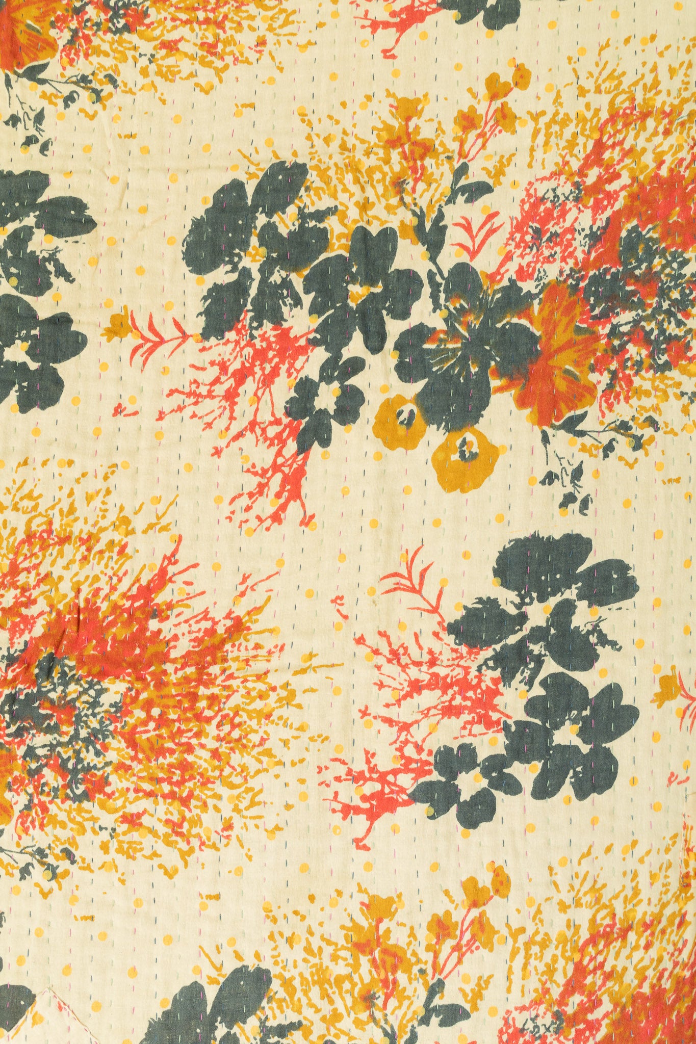 Yearning Kantha Throw Blanket