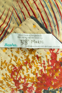Yearning Kantha Throw Blanket