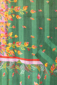 Zinnia Kantha Throw Blanket