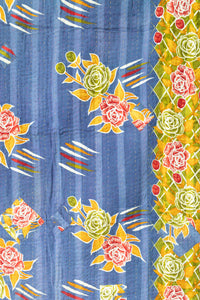 Zinnia Kantha Throw Blanket