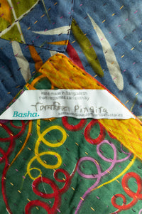 Zinnia Kantha Throw Blanket