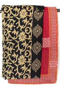 Kantha Throw Bed Quilt