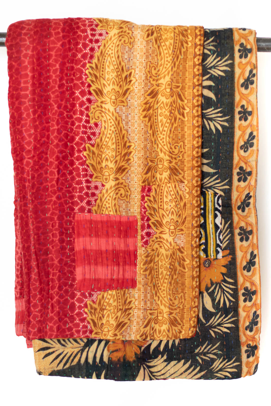 Kantha Throw Bed Quilt