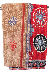 Kantha Throw Bed Quilt