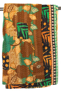 Kantha Throw Bed Quilt