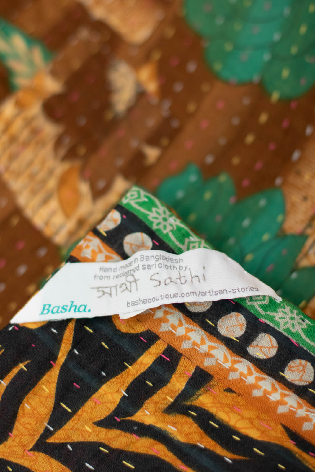 Draw Kantha Throw