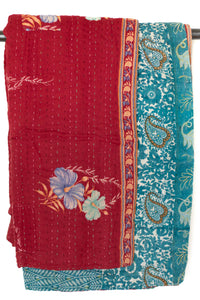 Kantha Throw Bed Quilt