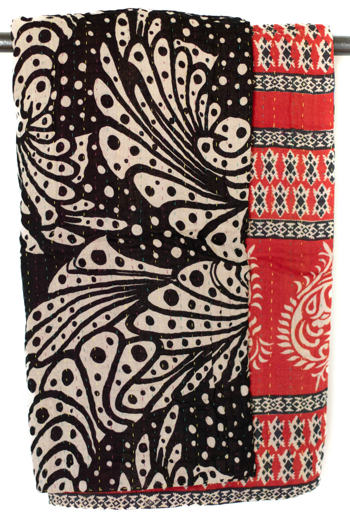Kantha Throw Bed Quilt