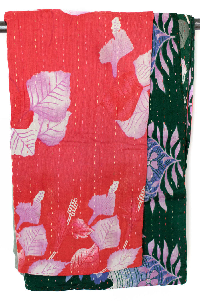 Kantha Throw Bed Quilt