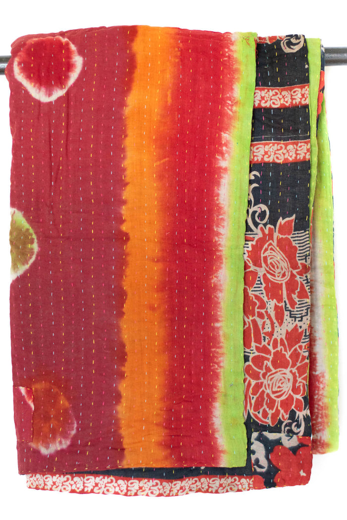 Kantha Throw Bed Quilt