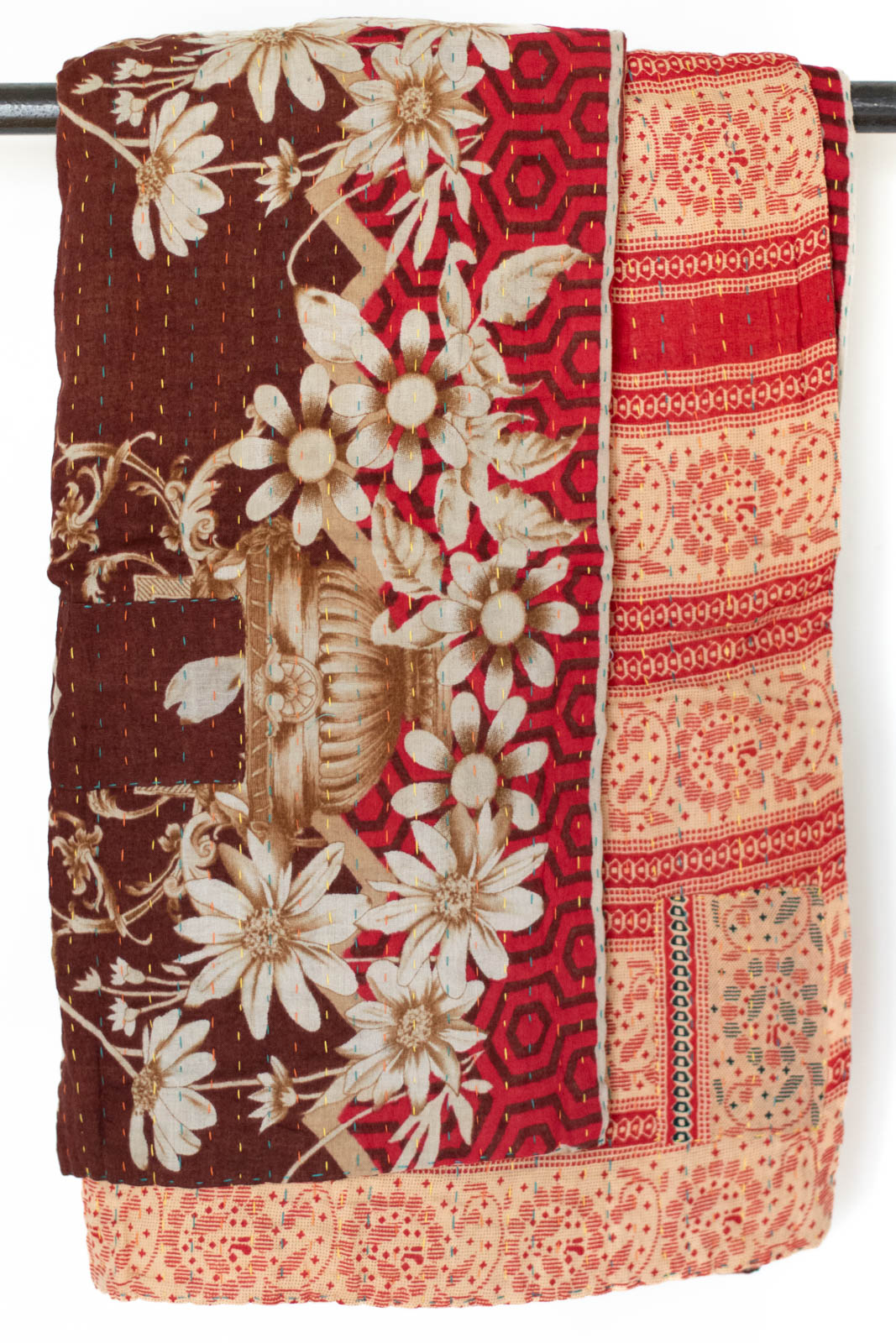 Kantha Throw Bed Quilt
