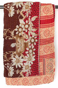 Kantha Throw Bed Quilt