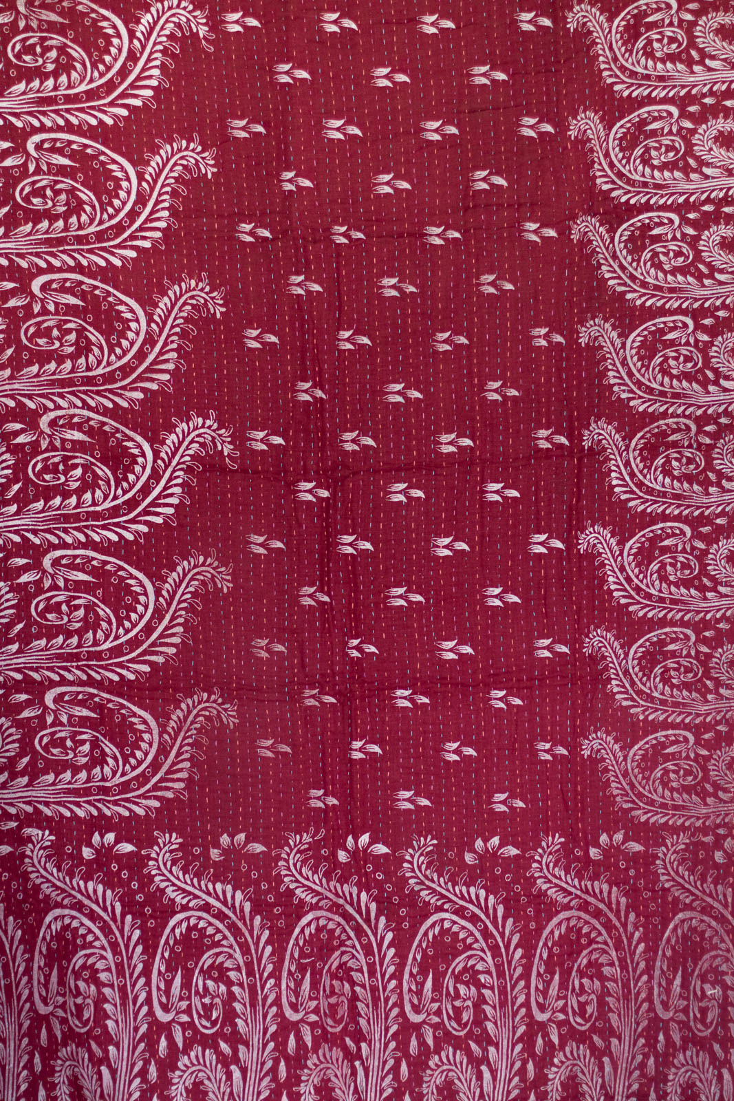 Striking Kantha Throw