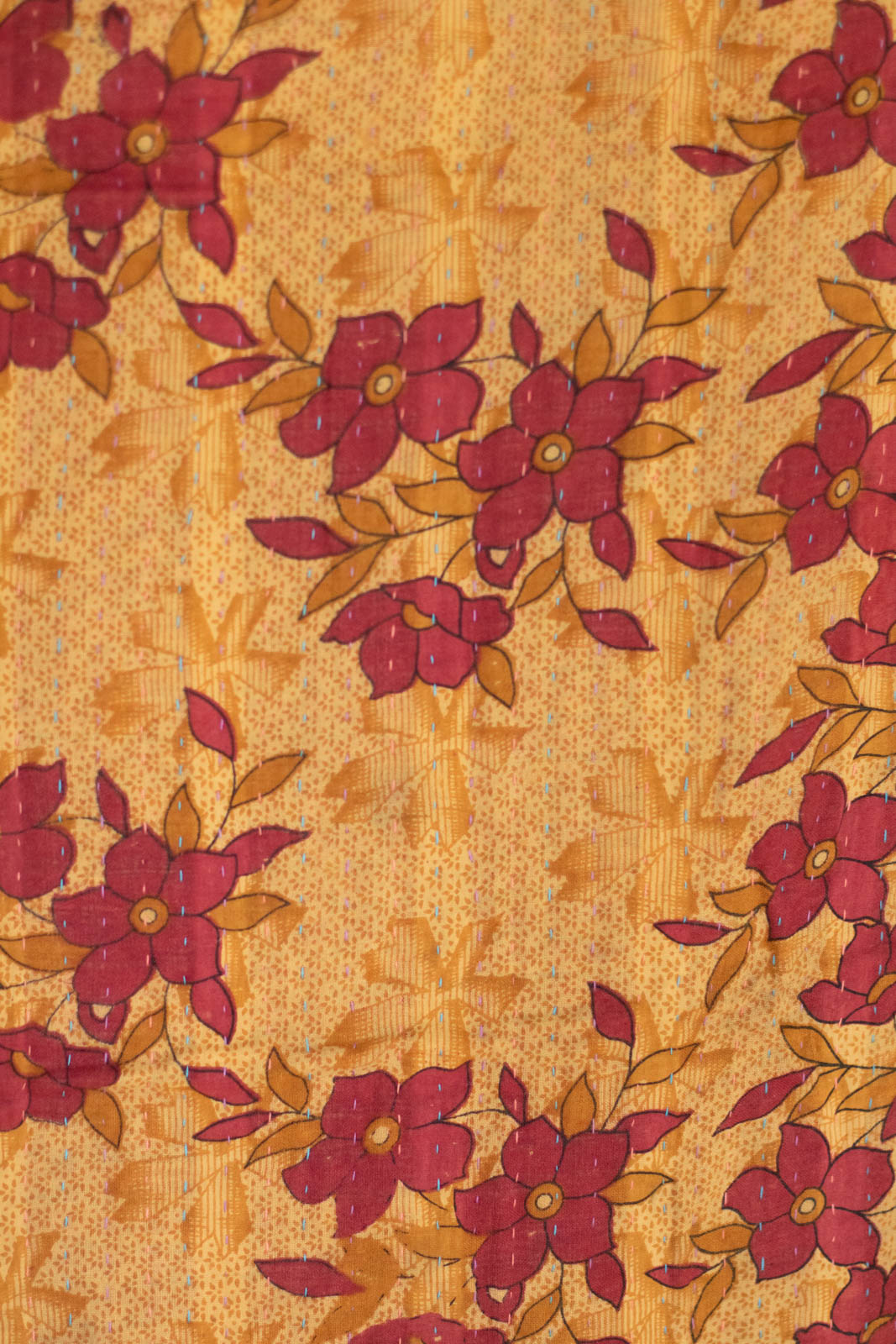 Striking Kantha Throw
