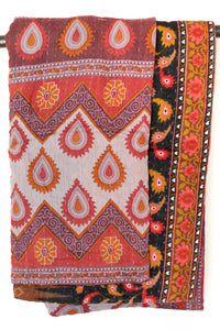 Kantha Throw Bed Quilt