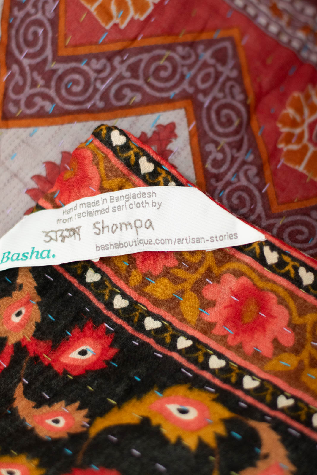 Conquer Kantha Throw