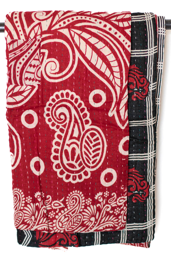 Kantha Throw Bed Quilt