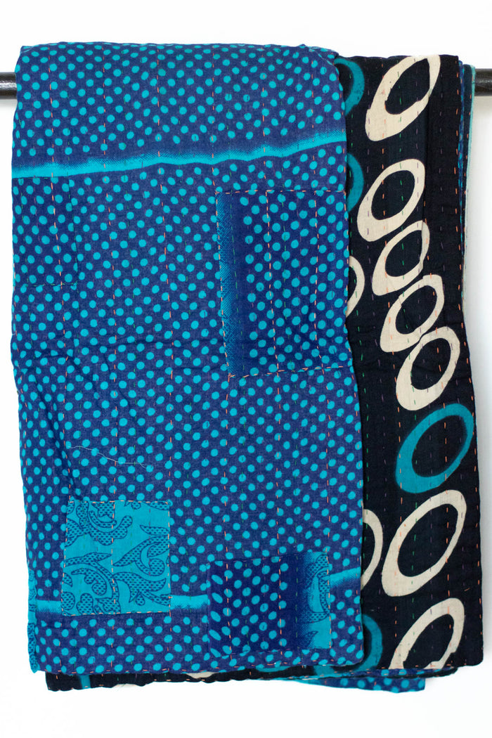 Kantha Throw Bed Quilt