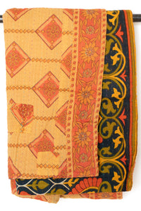 Kantha Throw Bed Quilt