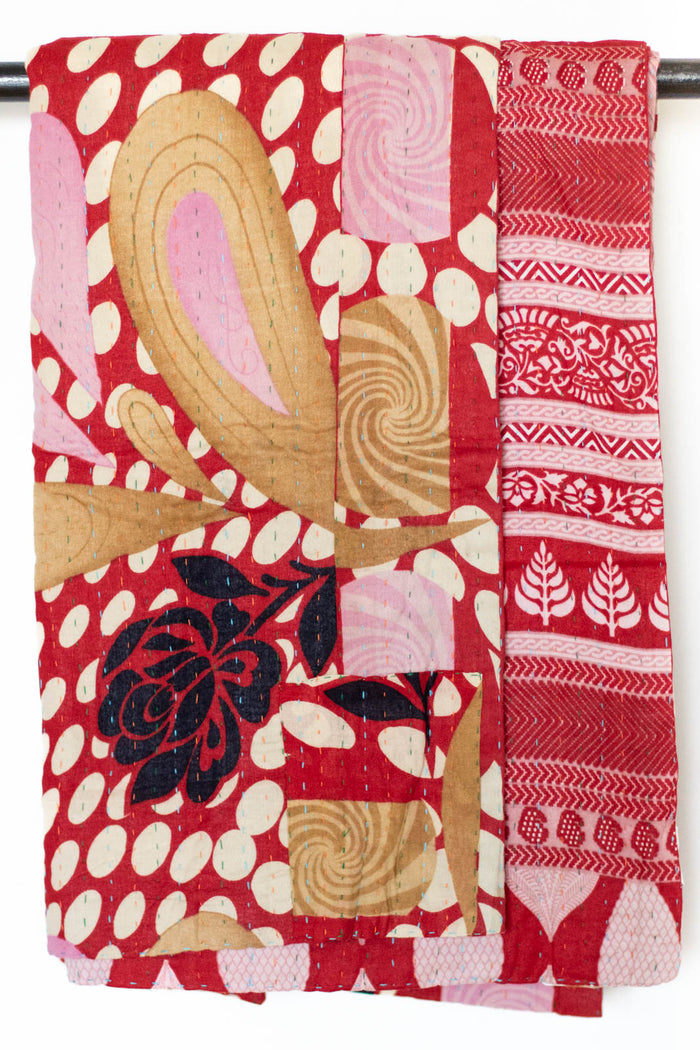 Kantha Throw Bed Quilt