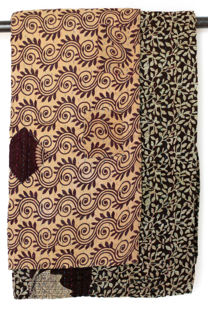 Kantha Throw Bed Quilt