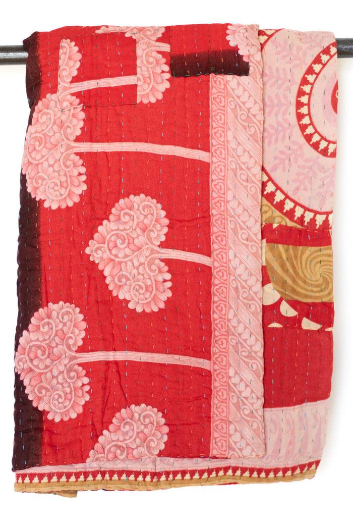 Kantha Throw Bed Quilt