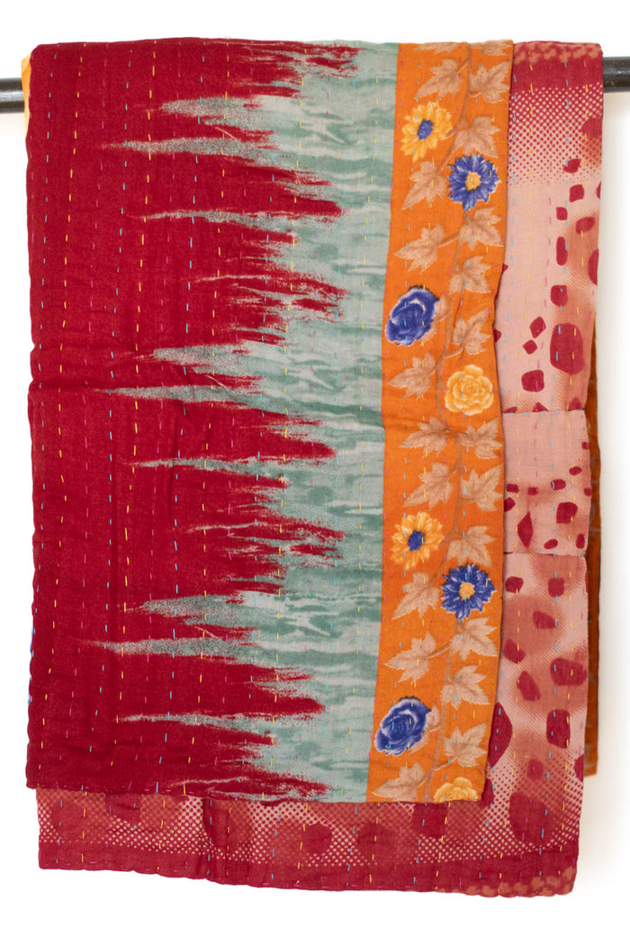 Kantha Throw Bed Quilt