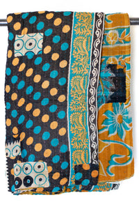 Kantha Throw Bed Quilt