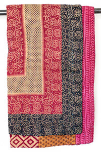 Kantha Throw Bed Quilt