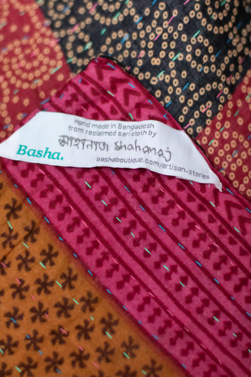 Exuberance Kantha Throw