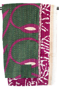 Kantha Throw Bed Quilt