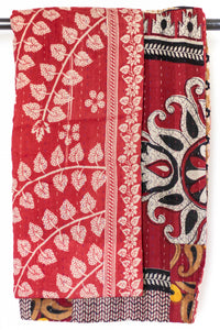 Kantha Throw Bed Quilt