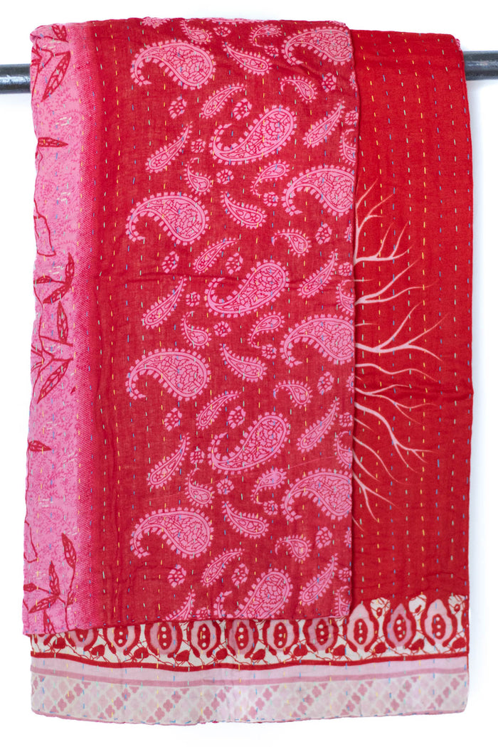 Kantha Throw Bed Quilt