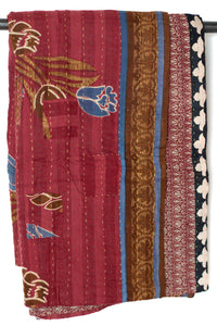 Kantha Throw Bed Quilt