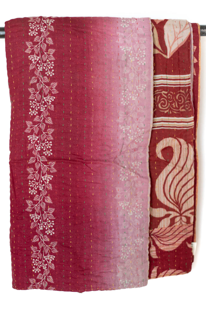 Kantha Throw Bed Quilt