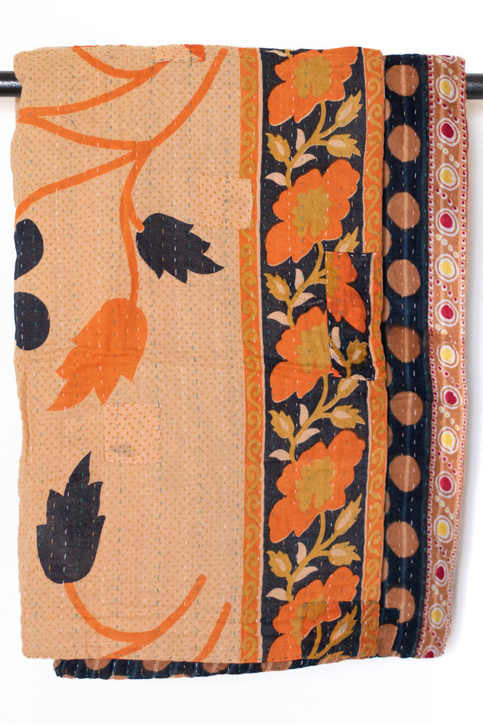 Kantha Throw Bed Quilt