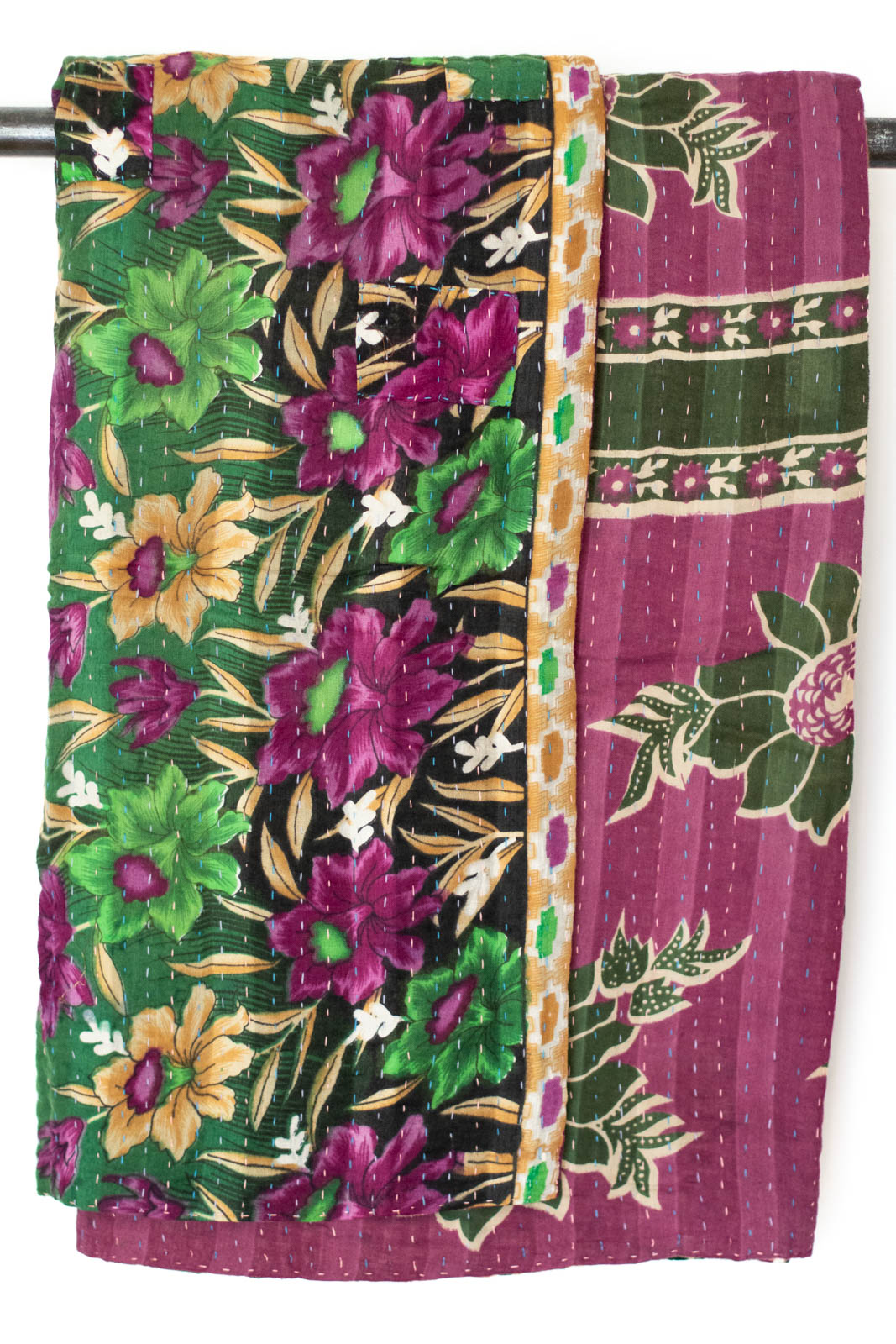 Kantha Throw Bed Quilt