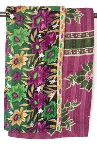 Kantha Throw Bed Quilt