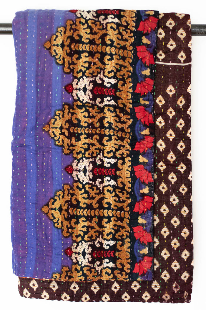 Kantha Throw Bed Quilt